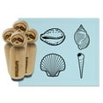 thumbnail image 1 of Tropical Beach Seashell Collection Rubber Stamp Set for Scrapbooking Crafting Stamping - Medium 1 Inch, 1 of 7