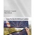 thumbnail image 6 of 4th of July RV Awning Sun Shade Screen 9'X15.3' 250th Celebrating Freedom Mesh Sunscreen Patriotic Star Fireworks Awning Shade Screen with Zipper UV Blocker Completed Kits for RV Motorhome Camper, 6 of 7