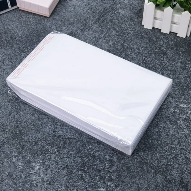 Sobre de papel adhesivo doble de 100 g, fácil de rasgar, adhesivo desprendible, sellado autoadhesivo, bolsa de sobre grande china en blanco