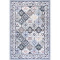 thumbnail image 3 of Astorug Moroccan Vintage Trellis Area Rug - Low-Profile Non-Slip, Machine Washable 5x8 Feet Indoor Rug for Living Room, Bedroom, Dining Room, Office, Nursery - Blue, 3 of 9