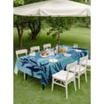 thumbnail image 3 of Outdoor Tablecloth with Umbrella Hole and Zipper, Blue Coastal Rectangle Table Cloth 60x84 Inch Waterproof Tablecloth, Beach Sea Turtle Ocean Nautical Botanical Picnic Table Cover for Patio Camping, 3 of 7
