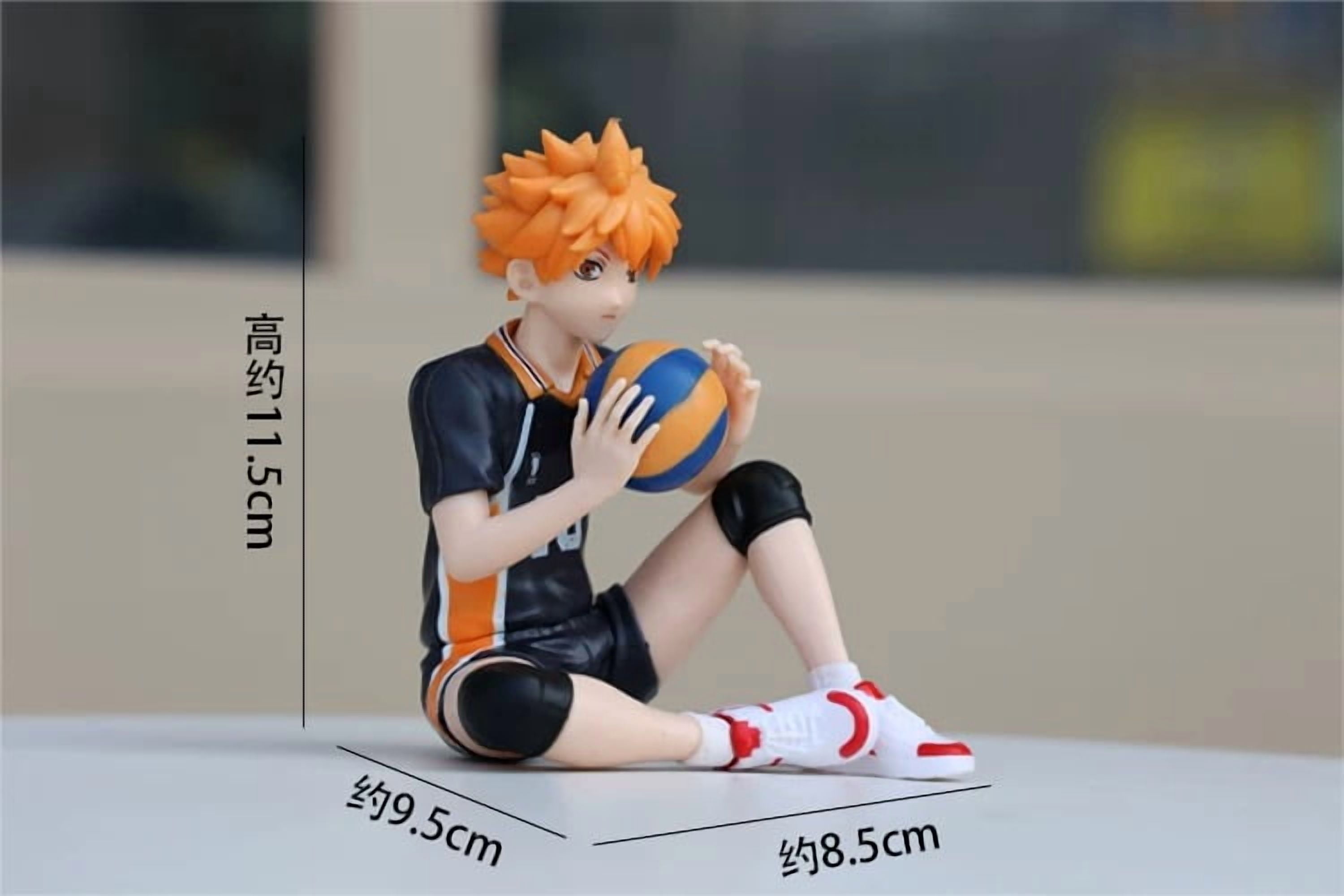 Newly Hinata Shoyo Figure Kageyama Tobio Figure Sitting Anime Figures 18cm/7.1inch Handmade PVC Game Character Model Decoration Craft Gift (c)