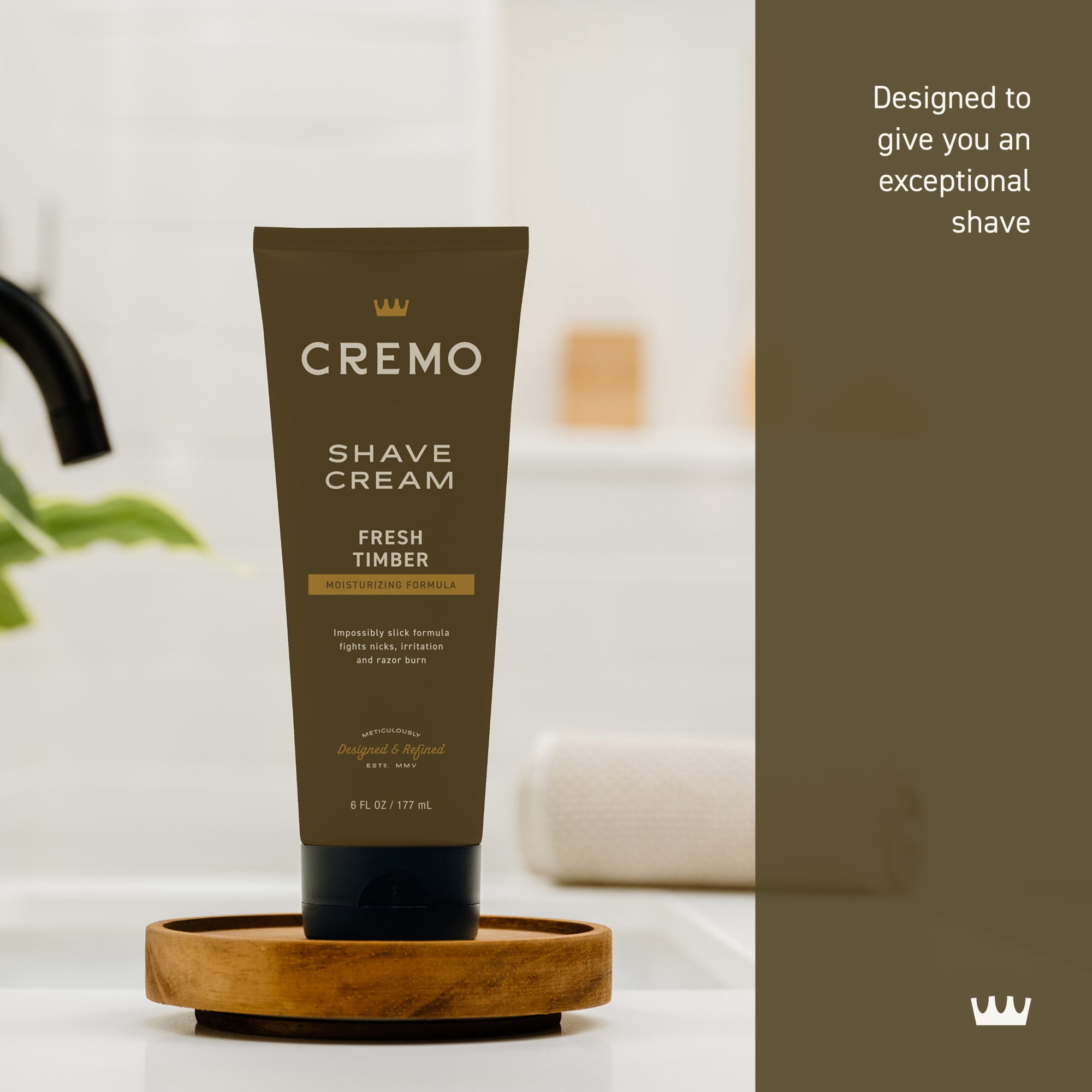 Cremo Heritage Green Moisturizing Shaving Cream for Men, Fresh