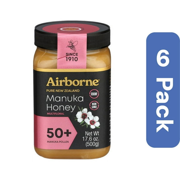 Airborne Manuka Honey 50 Methylfloral 17.64 oz (Pack of 6)