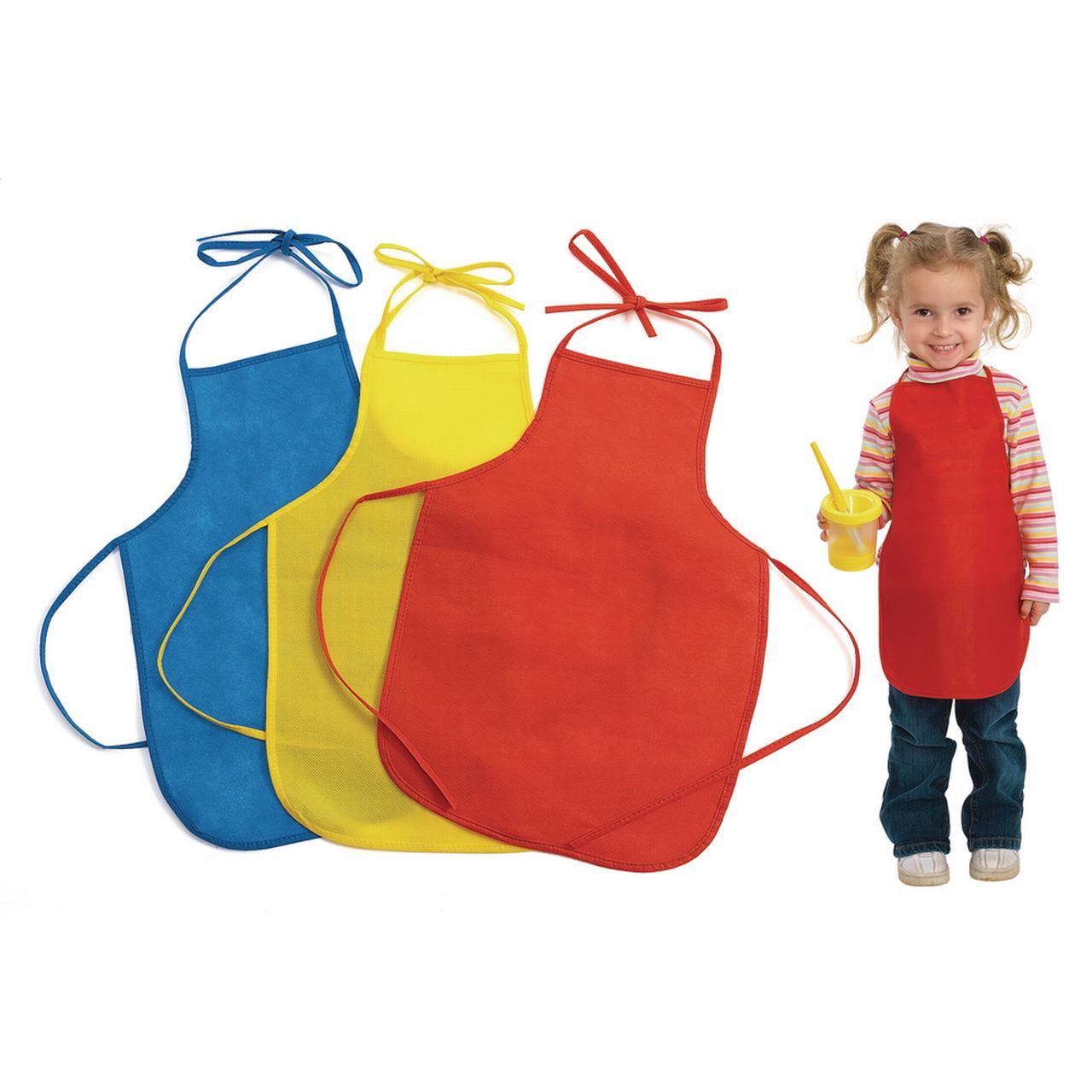 Colorations, Lightweight, Art, Craft Apron, Set of 12, 3 Colors, Crafting, Painting, Coloring