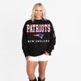thumbnail image 4 of Women's Gameday Couture Black New England Patriots Oversized Level Up Black Label Premium Fleece Sweatshirt, 4 of 6