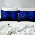thumbnail image 4 of Erosebridal Blue Plaid Bed Sheets Set Queen Size,Geometric Buffalo Bedding Sets Queen Size,Futuristic Cubes Bed Sheets Queen,Breathable Male Room Decor,4 Pieces, 4 of 7