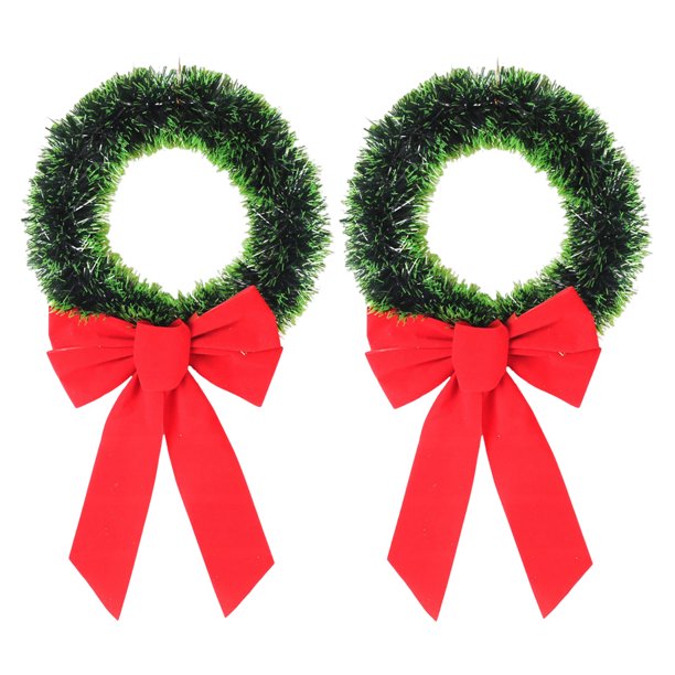 Decoración Artificial Ounissouiy 2 pack/lote navideña Borde verde