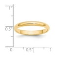 thumbnail image 2 of 14k Yellow Gold Solid Polished Half Round 3mm Half-Round Wedding Band Ring Size 10 Wedding Band for Women and Men, 2 of 2