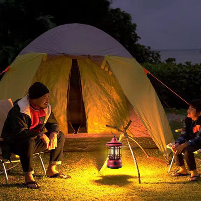 Lámpara De Camping Camping Linternas colgantes LED de 800 mAh para acampar al aire libre, senderismo, tienda de campaña, luces decorativas (rojo)