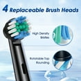 thumbnail image 3 of DREAMSOME Rotating Electric Toothbrush for Adults, Rechargeable Toothbrush with 5 Modes, 7500 RPM Deep Clean Toothbrushs, 4 Brush Heads, Smart Timer, 3 of 10