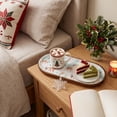 thumbnail image 4 of Christmas Wooden Serving Tray, Holiday Dessert Platter with Deer Tree Snowflake Prints, Farmhouse Tabletop Decor for Cookies Candy Display, 7.28-11.41in, 4 of 6