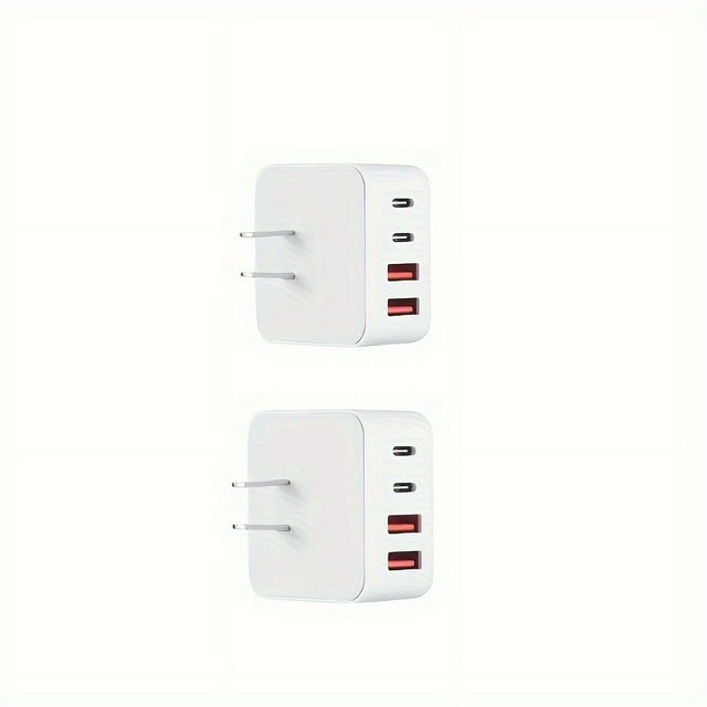 KEINXS USB C Charging Block Fast Charger PD Dual USB 2C+2A Port Fast Charger Block Type-C Charging Plug Power Adapter Compatible With IPhone14/13/12/11/XS/XR/X For IPad And