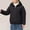 Black, variant on Piuwrlz Velvet Padded for Kids Girls Puffer Jacket Fashionable Solid Color Cotton Coats Gray Size 170