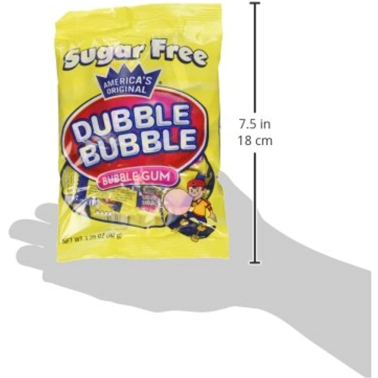 Dubble Bubble Sugar Free Bubble Gum - Net Wt. 3.25 Oz. - Pack Of 12