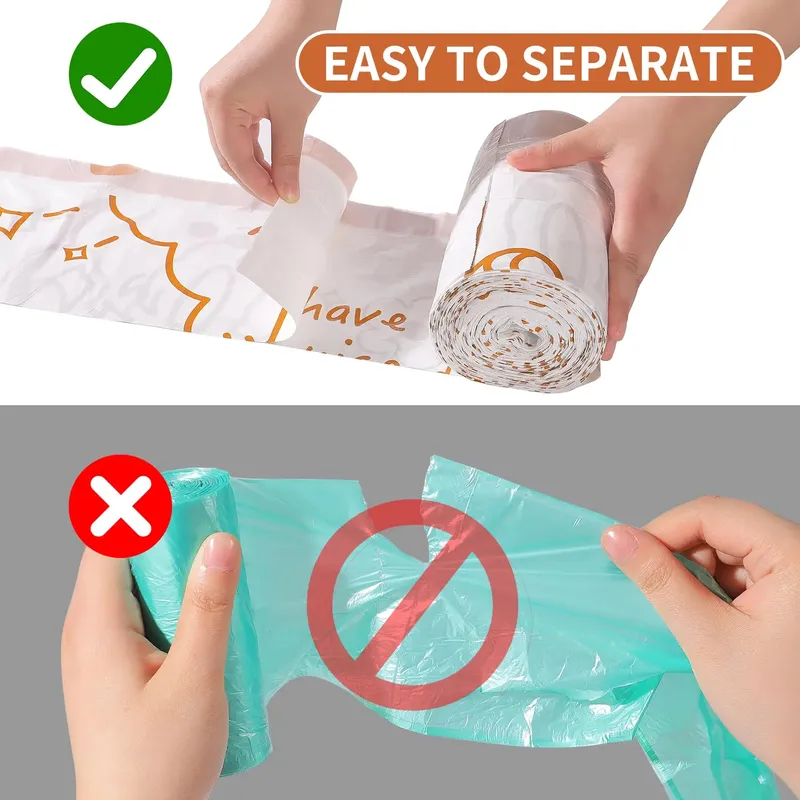 20pcs/1 Bag Gallon Thick Kitchen Garbage Bag with Drawstring Tear Free Storage  Daily Household Use Large Handheld Bag for Home