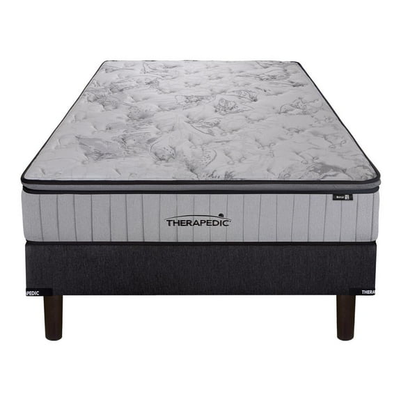 Colchón Matrimonial más Box Therapedic Boreal más 2 Almohadas más Cubre Colchón
