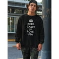 thumbnail image 2 of Keep Clam And Love Usa Sweatshirt Men -Image by Shutterstock, Male XX-Large, 2 of 4