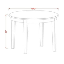 East West Furniture 3 Piece Dining Room Table Set