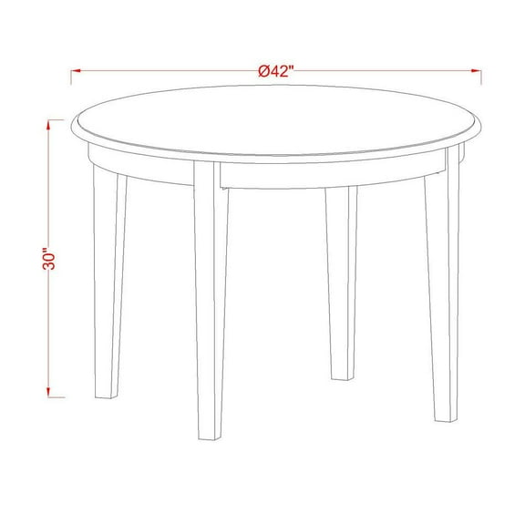 East West Furniture 3 Piece Dining Room Table Set