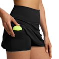 thumbnail image 2 of HZLPFO Women's Tennis Skirt Shorts High Waisted Golf Skorts with Pockets Workout Athletic Casual Outfit Clothes Skirts for Women Mini Black,S, 2 of 6