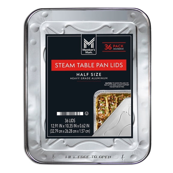 Aluminum Steam Table Lids, Half Size 36 ct.