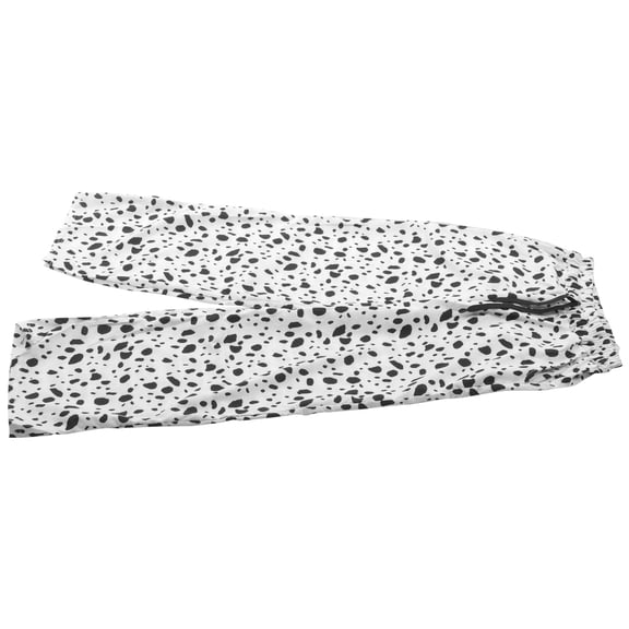 Raindrops Lady Stretch Cow Pattern Pants White Soft Straight Fashionable Trousers