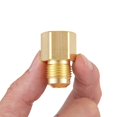 thumbnail image 1 of Litorange 2 uds adaptador de gas de acoplamiento de tubo abocinado de latón adaptador de tubo NPT hembra de 1/2 "acampanado x 1/2", 1 of 5