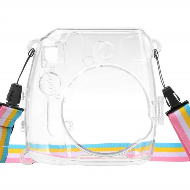 Instant Camera Cover Dust-proof Anti-scratch Portable Storage Carrier Removable Travel Case Transparent Removable Carrier Protector with Strap