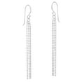 thumbnail image 2 of Modern Beaded Chain Tassel Strand Sterling Silver Dangle Earrings, 2 of 5