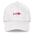 thumbnail image 5 of Clishirt Adult Unisex Embroidered Magenta Fish Adjustable White Classic Dad Hat, 5 of 7
