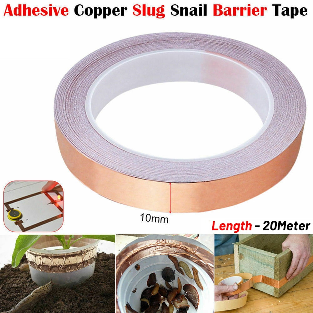 25m Long 50mm Wide Copper Foil Tape Slug Snail Repellent Self Adhesive Tape 