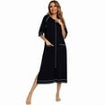 thumbnail image 2 of Syphoria Womens Zipper Front Robe – Lightweight Cotton Summer Loungewear with 3/4 Sleeves & Pockets | Nursing-Friendly Zip-Up Design for Home, Beach & Travel, 2 of 6