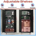 thumbnail image 5 of 71" H Garage Storage Cabinet with 4 Adjustable Shelves and Wheels, Lockable Metal Storage Cabinet for Garage, Home, Warehouse, Assembly Required,Black, 5 of 8