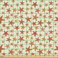 thumbnail image 2 of Nautical Fabric by the Yard, Cartoon Style Repetitive Starfishes Designed in Warm Tones Art, Upholstery Fabric for Dining Chairs Home Decor Accents, Eggshell Coral and Orange by Ambesonne, 2 of 5