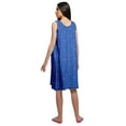 thumbnail image 4 of Moomaya Printed Sleeveless Nightdress For Ladies Button Placket Nightwear, 4 of 6