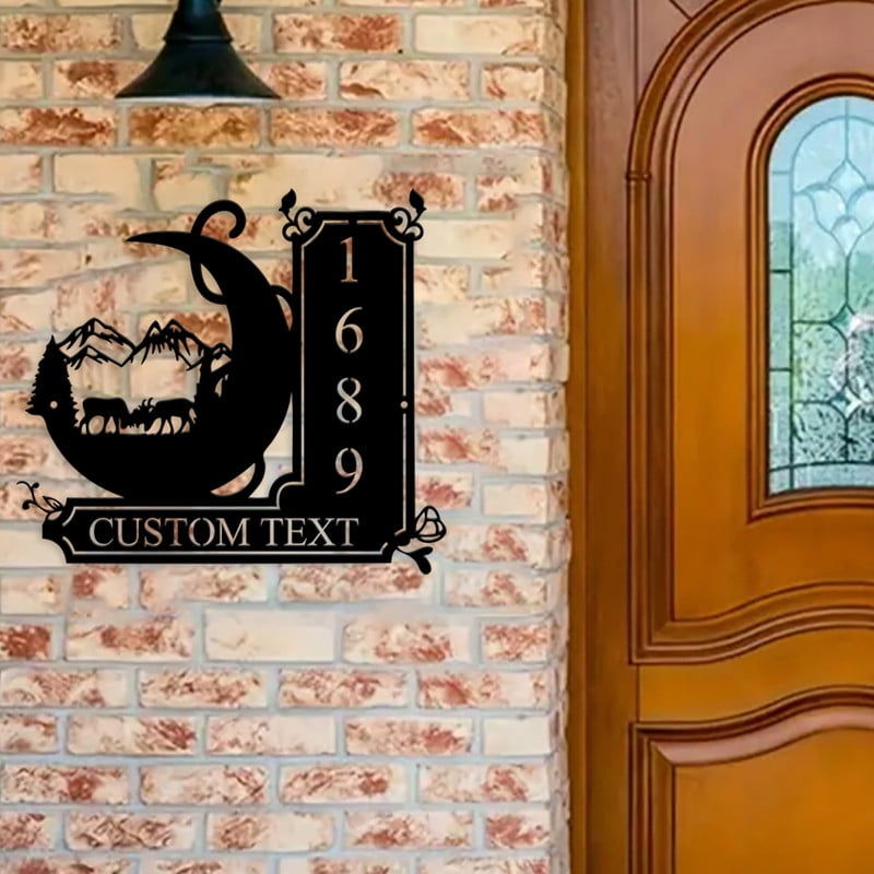 Customized House Numbers and Letters Doorplate, Name Address Plaque, Outdoor Home Mailbox, Address Sign Plates(24inch)