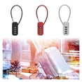 thumbnail image 3 of Portable Zinc Alloy 4 Digit Password Lock Wire Rope Anti-Theft Backpack Zipper Lock Padlock ,Easy to Use, 3 of 7