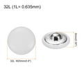 thumbnail image 2 of Uxcell 20Pcs Leather Covered Button Metal Round Sewing Buttons White, 2 of 7