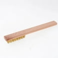 thumbnail image 2 of Handle Copper Wire Brush for Rust Paint Remover Brush Brass Straight Brush Six Rows, 2 of 9