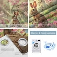 thumbnail image 2 of Easter Rabbit Blackout Curtains for Bedroom, Colorful Eggs Vintage Pink Floral Forest Branch Thermal Insulated Kitchen Drapes with Grommets, Light Blocking Window Treatment, 2 Panels 52" x 45", 2 of 7