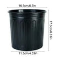 thumbnail image 3 of Plastic Flower Pot Planter | Seedls Nursery Pot | Reusable Lightweight Black | Multiple Drainage Holes | Indoor Outdoor Use | Fits Succulents Cacti Snake Plant | 1 Pack, 3 of 7