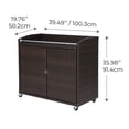 thumbnail image 6 of Teamson Home Veronica Rolling Outdoor PE Rattan Bar Cart, Brown, 6 of 13
