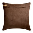 thumbnail image 3 of The HomeCentric Euro Sham, Brown Pack of 2, 26x26 inch (65x65 cm) Euro Shams, Suede Foil & Beaded Euro Shams For Sofa, Damask Pattern Modern Style Easter - Aureate Brown, 3 of 3