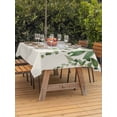 thumbnail image 3 of Outdoor Tablecloth with Umbrella Hole for Patio/Picnic/Party/Camping, Sage Green Eucalyptus Waterproof Table Cloth Rectangle Table Cover Washable, Farmhouse Weeping Leaves Linen (60"x 84"), 3 of 8