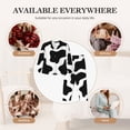 thumbnail image 4 of Uemuo Cow Print Black White Pattern Womens Pajama Sets,PJ Set for Women,Pajamas for Women Logo,Long Sleeve Pajama Set for Women,Soft Long Sleeve Top With Pants-Small, 4 of 9