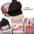 thumbnail image 4 of Retro Checkerboard Travel Sling Backpack, Lightweight Crossbody Bag with Vintage Checkered Pattern, Moroccan and Striped Fusion Design, 4 of 6