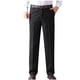 thumbnail image 2 of Pantalones largos para hombre, pantalones de traje con cremallera y bolsillo, pantalones rectos de tubo para negocios, pantalones de color liso, pantalones de poliéster para hombre., 2 of 9