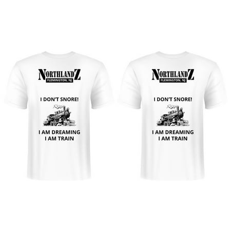 

NORTHLANDZ Train Lovers White T-Shirts for Kids Cotton Round Neck Graphic Tees- 2T