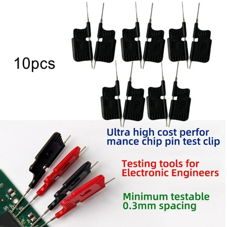 Produktbild von Ocnvlia 10 Stück SDK08 Testclips – SMD IC Testadapter Für Elektrische Tests, Ultra-Klein Für Chips Mit Leiterplattenabstand >0,3 Mm